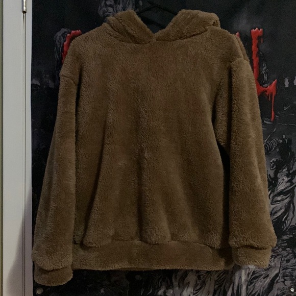 NWOT Teddy Bear Ear Fluffy Hoodie | SHEIN - Picture 2 of 5